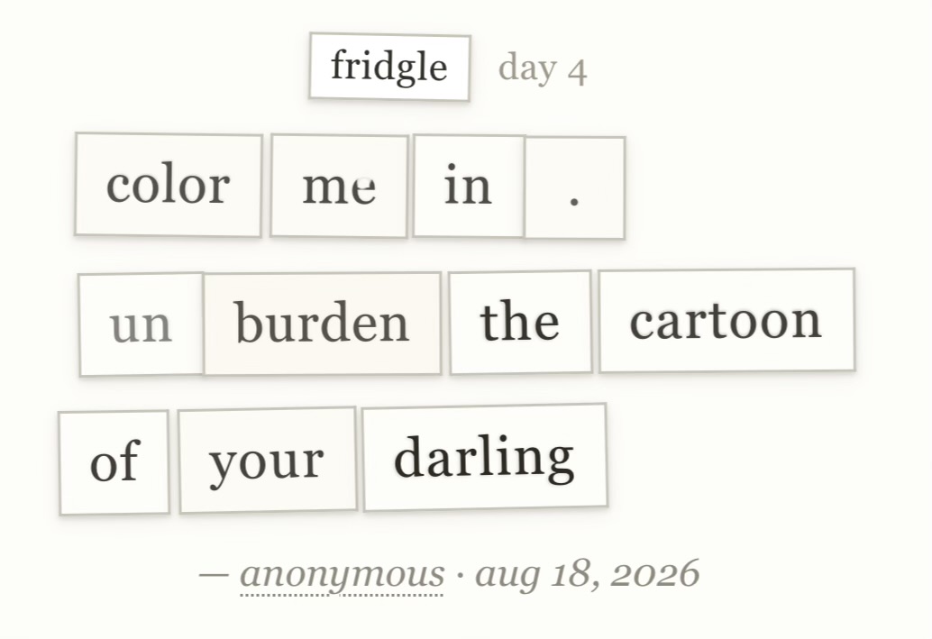 fridgle day 4 · aug 18, 2026