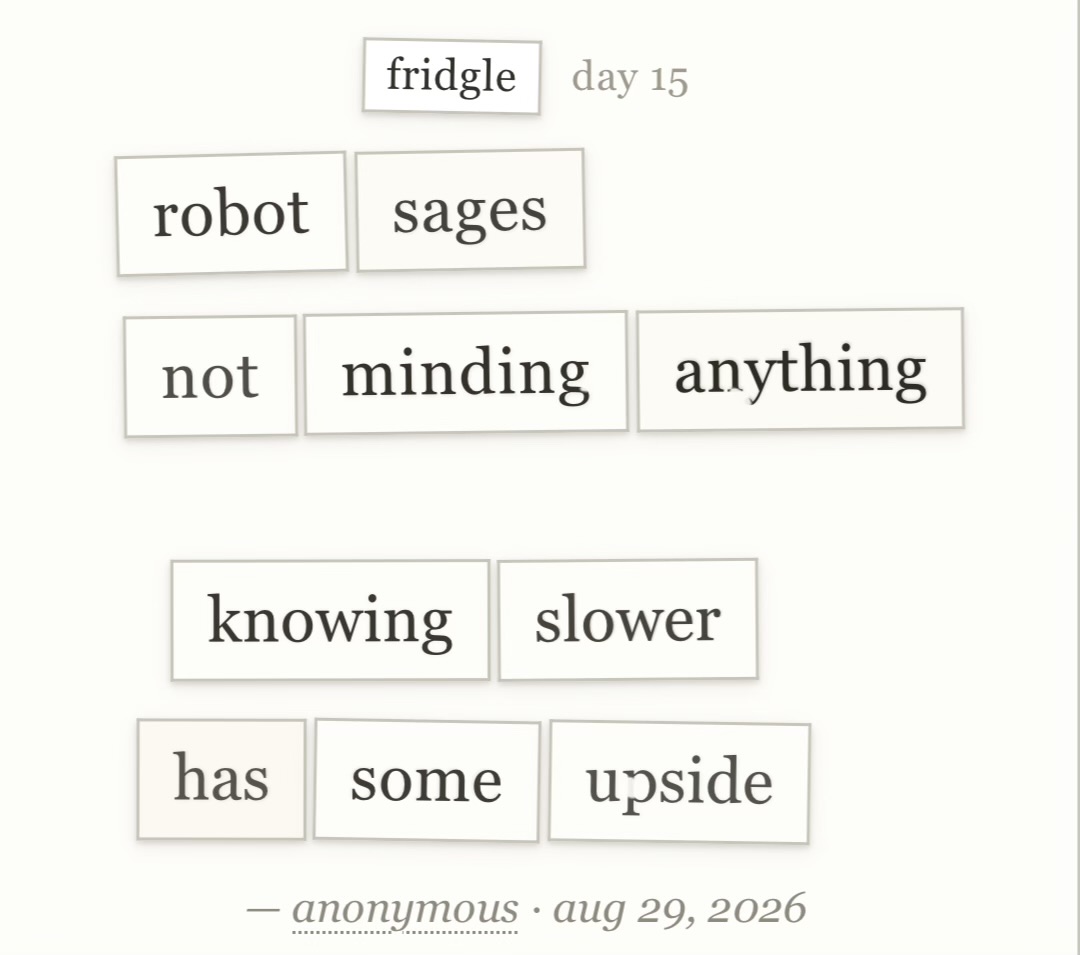 fridgle day 15 · aug 29, 2026